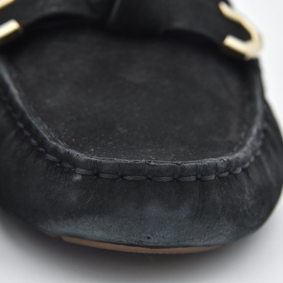 Cole Haan Women's Evelyn Bow Driver Driving Style Loafer, Black Nubuck, Size 7B - Picture 5 of 16